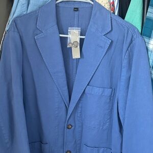 J. Crew Men's sport coat dinner jacket casual wear Vibrant Blue Blazer 40